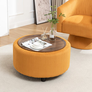 Ebern Designs Pietsch Round Coffee Table with Storage & Reviews | Wayfair